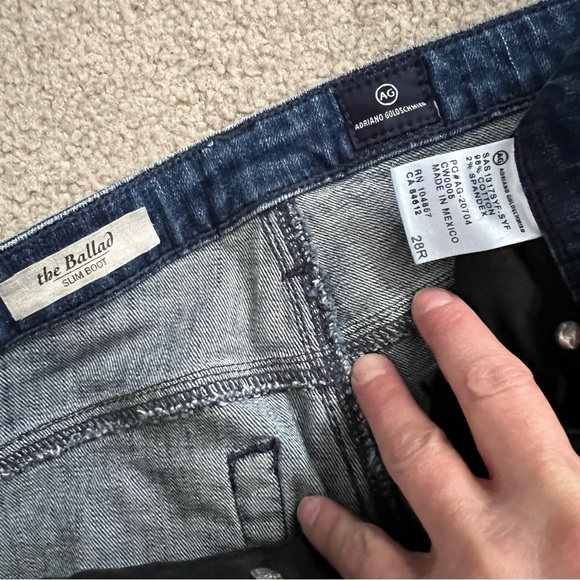 AG Adriano Goldschmied The Ballad Slim Bootcut Midrise Jeans in Medium Blue Wash - Picture 6 of 8